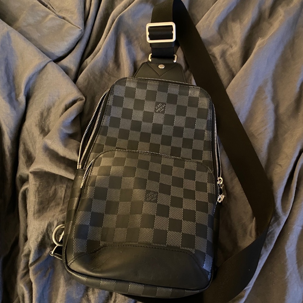Louis Vuitton graphite sling bag